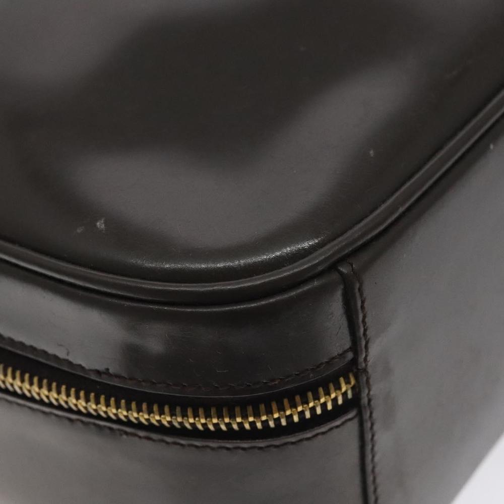 GUCCI Bamboo Hand Bag Patent leather Dark Brown Gold 000 270 0323 Auth 129452 - Picture 11 of 16